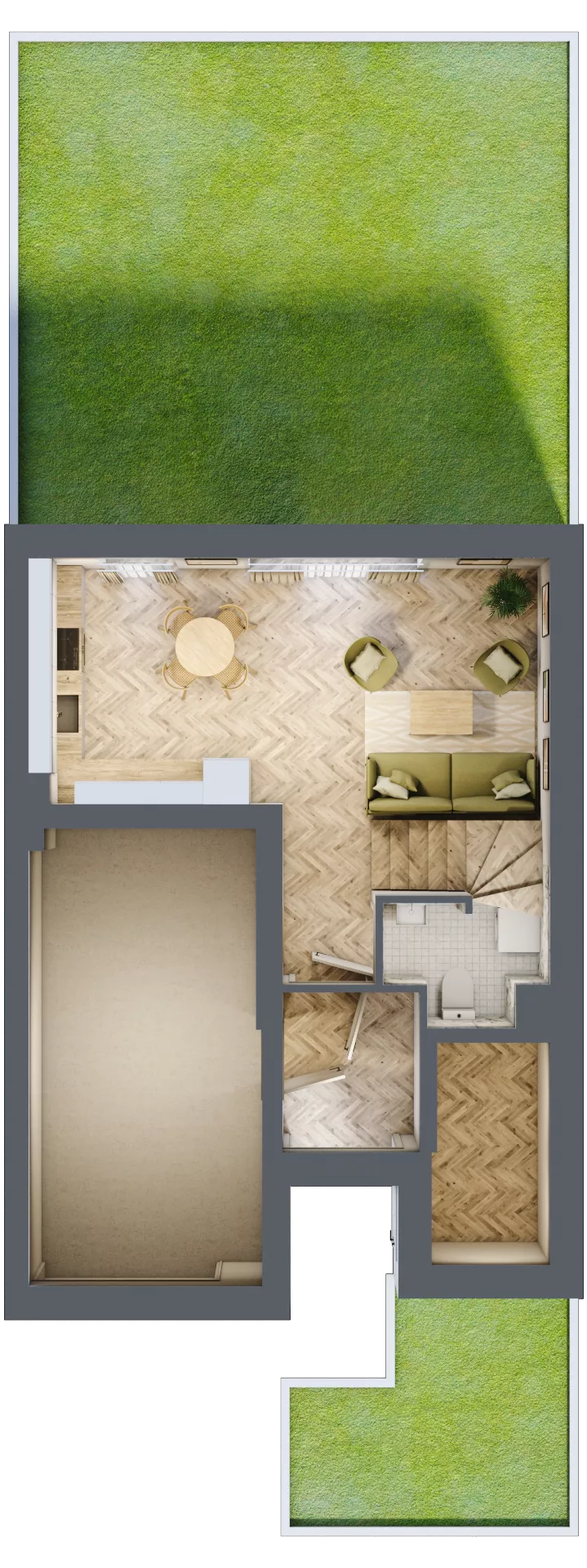Dom 145,73 m², oferta nr 25A.1, Osiedle Albatrosów I, Kraków, Podgórze, Rybitwy, ul. Albatrosów