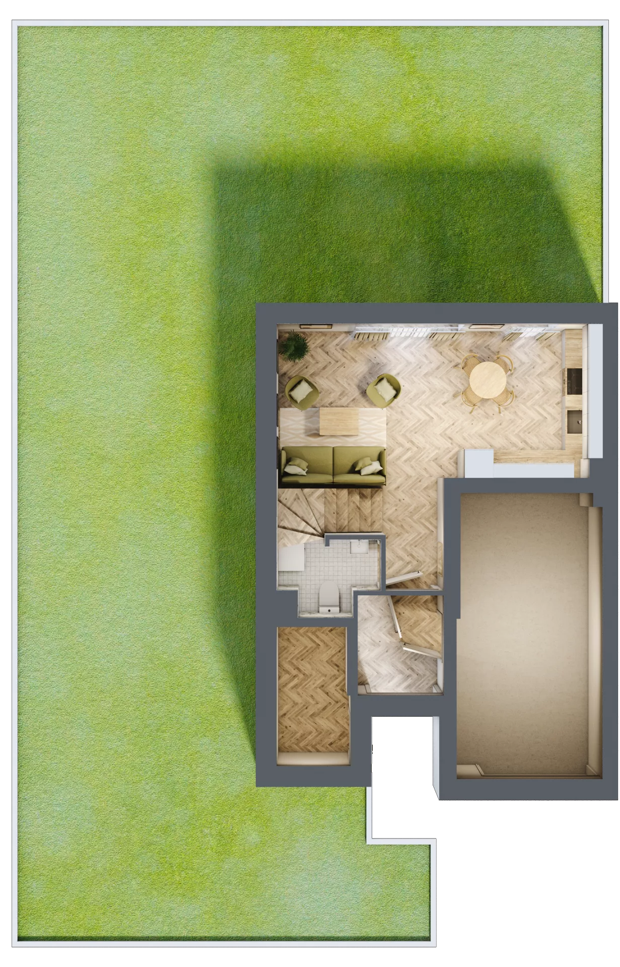 Dom 146,22 m², oferta nr 25A.2, Osiedle Albatrosów I, Kraków, Podgórze, Rybitwy, ul. Albatrosów