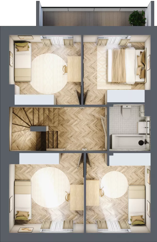 Dom 146,22 m², oferta nr 25A.2, Osiedle Albatrosów I, Kraków, Podgórze, Rybitwy, ul. Albatrosów