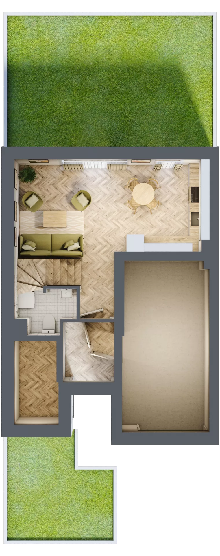 Dom 145,90 m², oferta nr 25B.2, Osiedle Albatrosów I, Kraków, Podgórze, Rybitwy, ul. Albatrosów