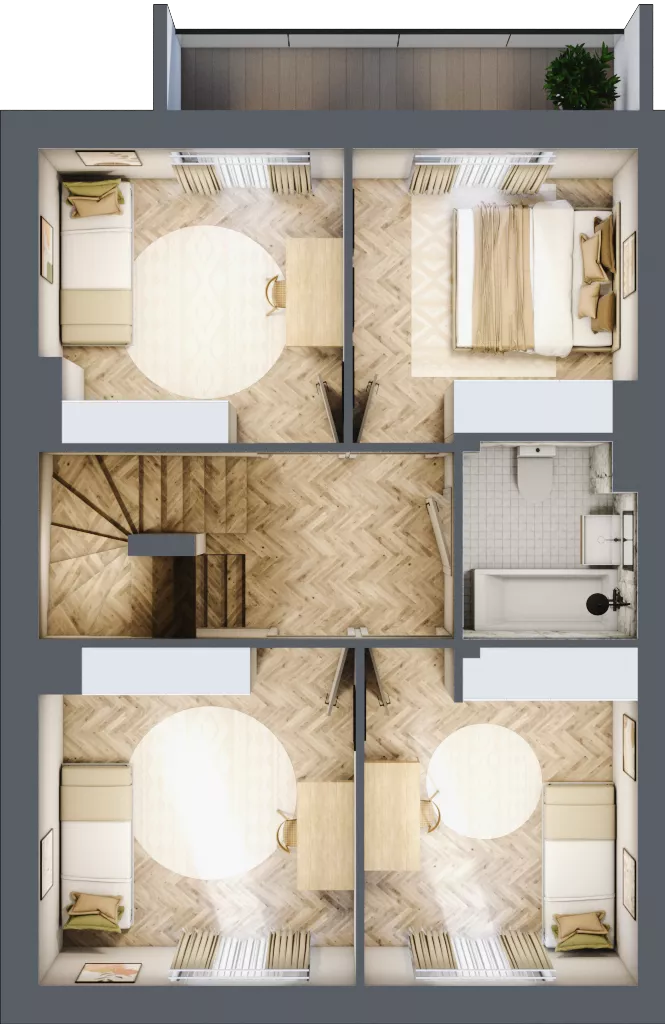 Dom 145,90 m², oferta nr 25B.2, Osiedle Albatrosów I, Kraków, Podgórze, Rybitwy, ul. Albatrosów