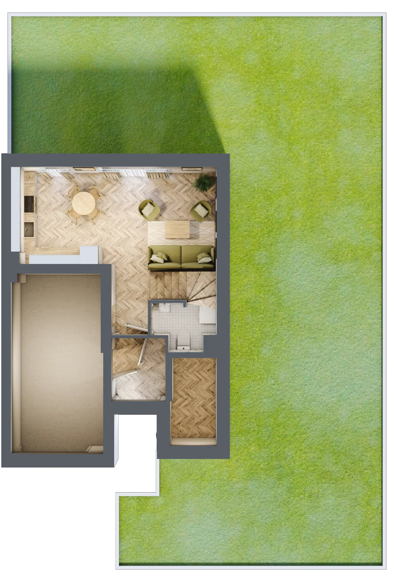 Dom 146,16 m², oferta nr 25B.1, Osiedle Albatrosów I, Kraków, Podgórze, Rybitwy, ul. Albatrosów