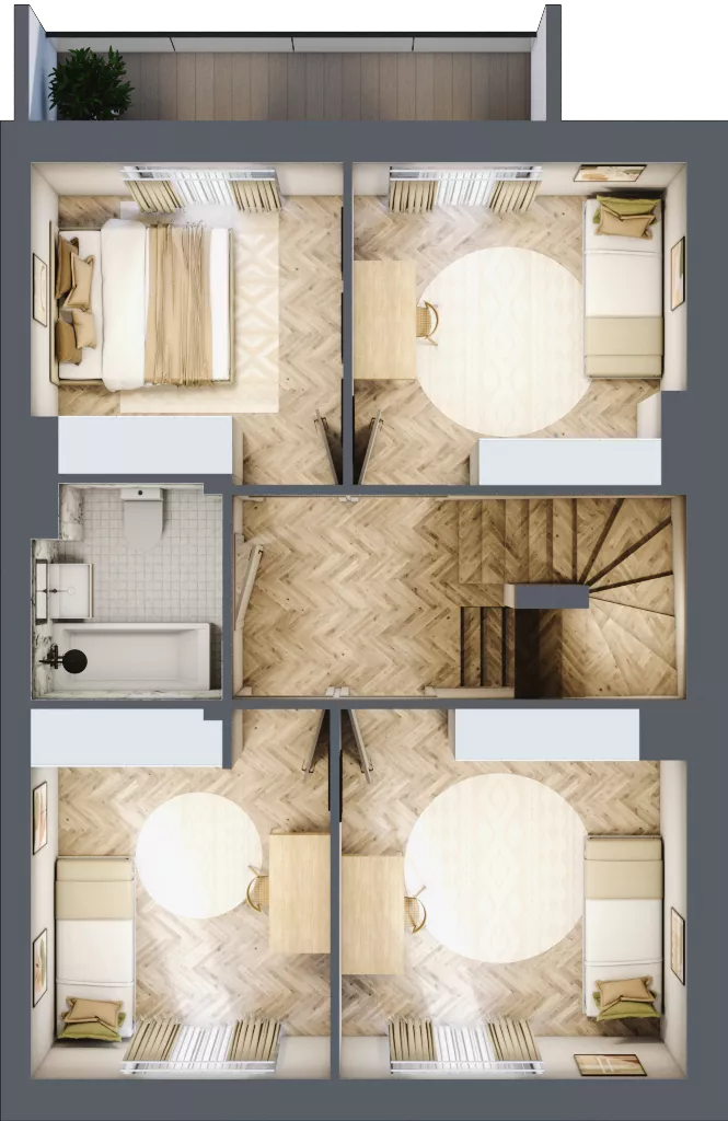 Dom 146,16 m², oferta nr 25B.1, Osiedle Albatrosów I, Kraków, Podgórze, Rybitwy, ul. Albatrosów