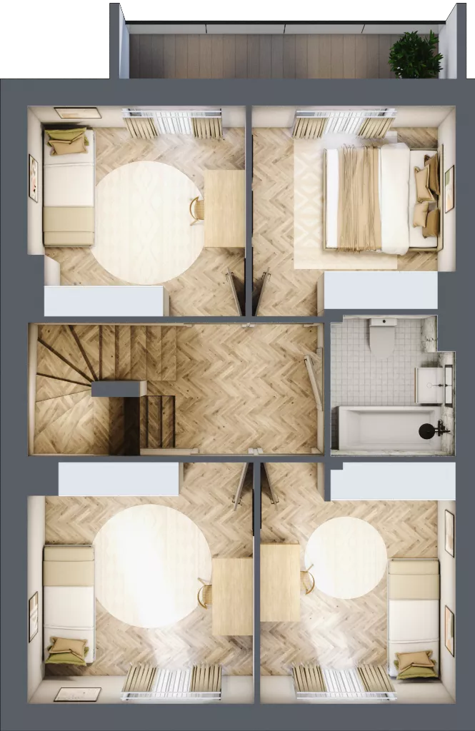Dom 146,00 m², oferta nr 25C.2, Osiedle Albatrosów I, Kraków, Podgórze, Rybitwy, ul. Albatrosów