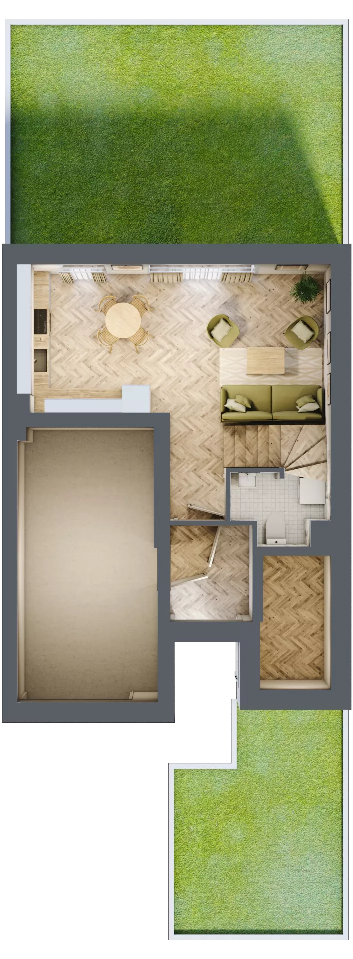 Dom 145,79 m², oferta nr 25C.1, Osiedle Albatrosów I, Kraków, Podgórze, Rybitwy, ul. Albatrosów