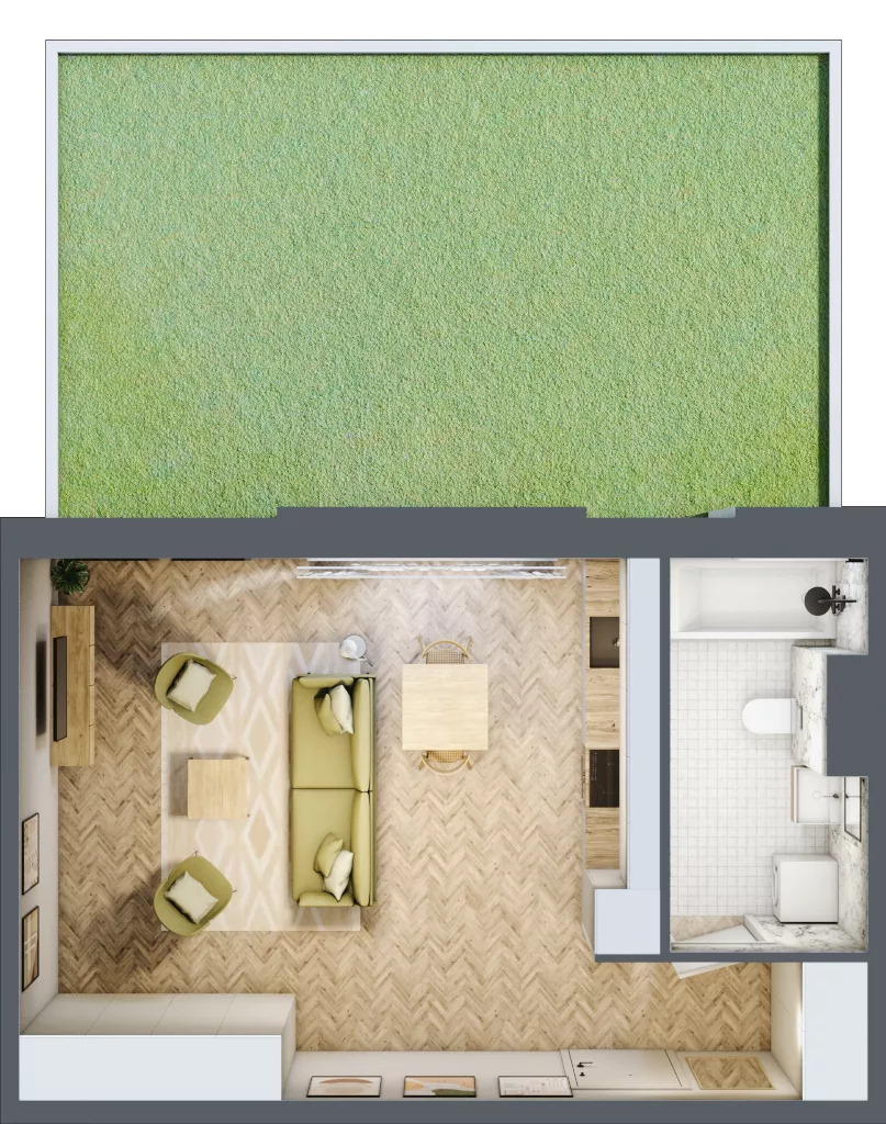 1 pokój, mieszkanie 38,73 m², parter, oferta nr 2.4, Nowe Zabrze, Zabrze, Centrum Północ, ul. Koźlika