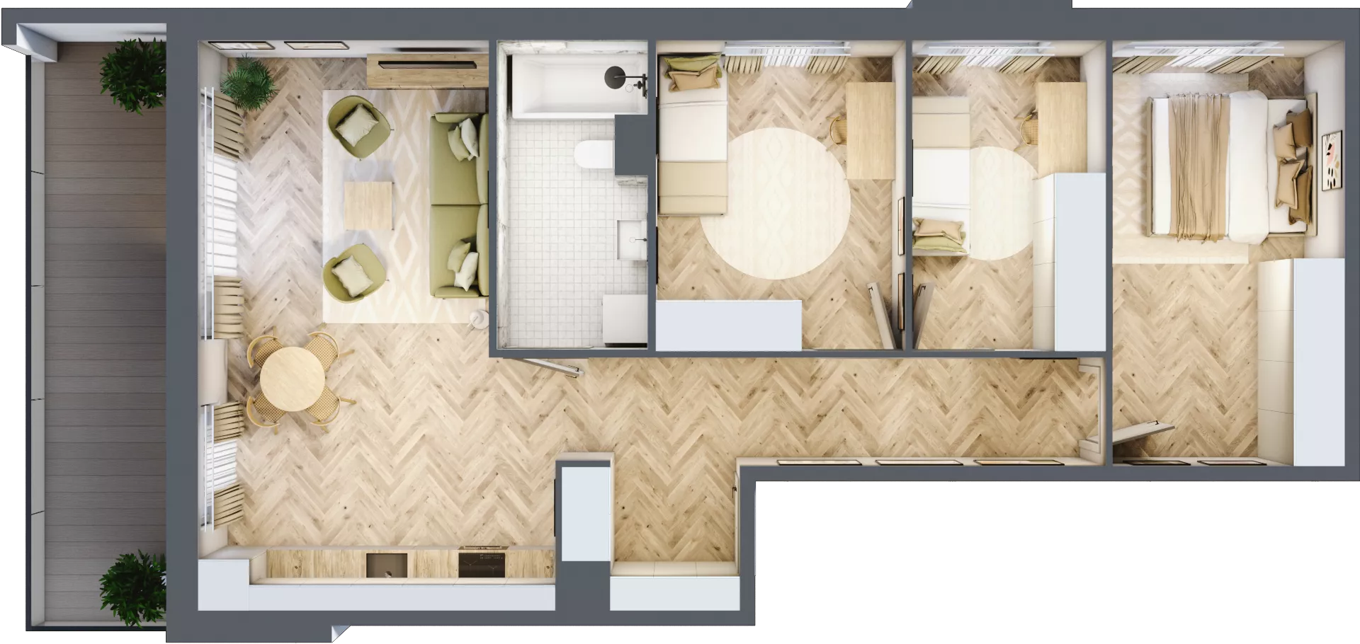 4 pokoje, mieszkanie 76,57 m², piętro 4, oferta nr 2.27, Nowe Zabrze, Zabrze, Centrum Północ, ul. Koźlika