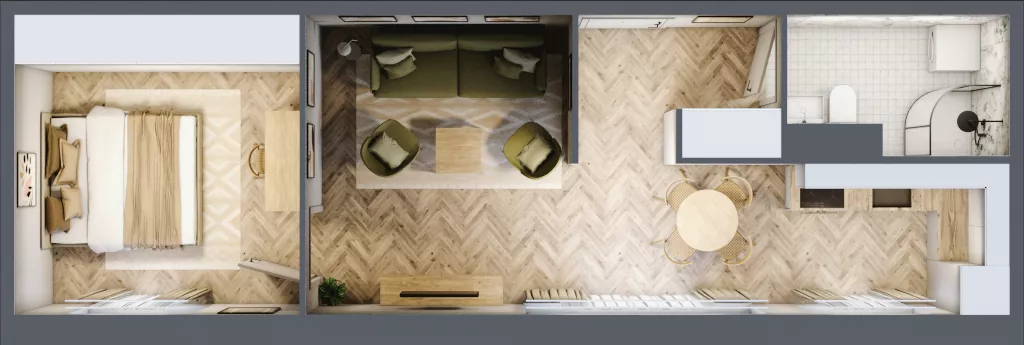 2 pokoje, mieszkanie 43,79 m², parter, oferta nr 6.7, Nowe Zabrze, Zabrze, Centrum Północ, ul. Koźlika