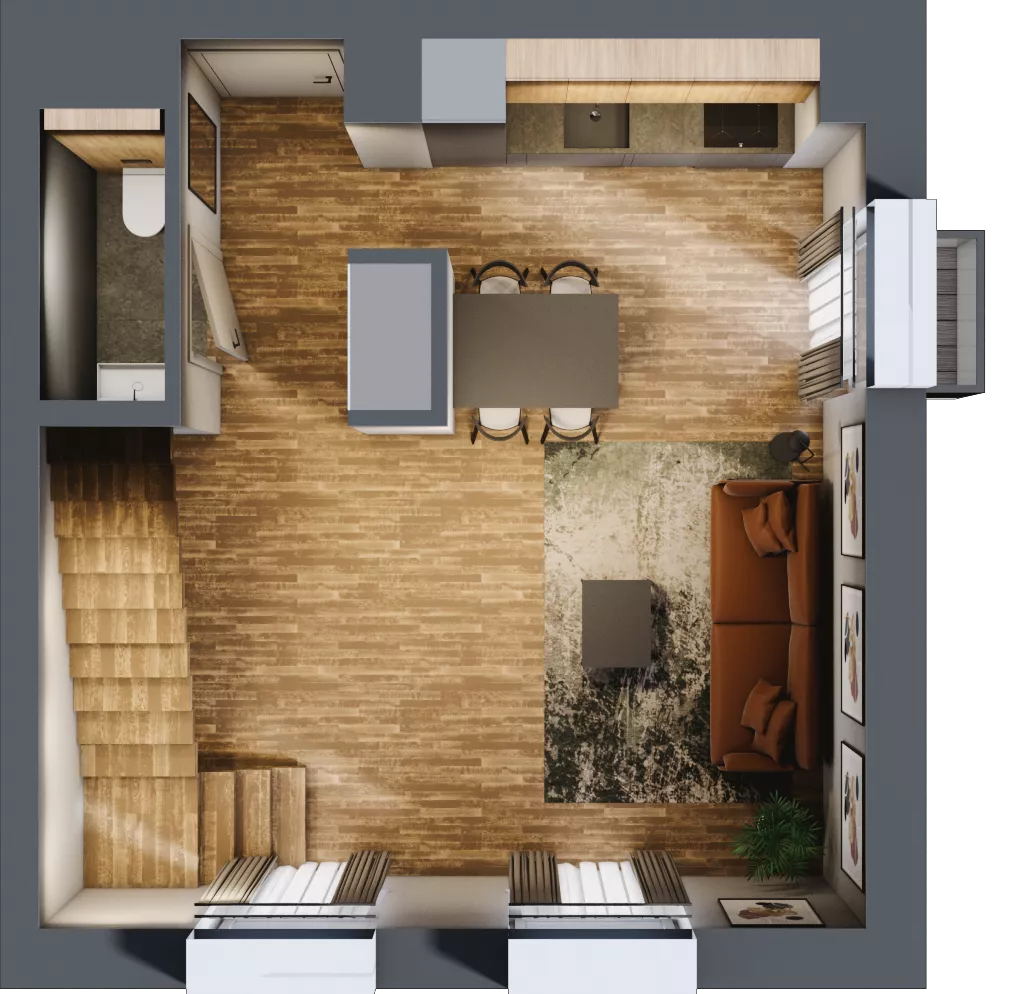 2 pokoje, mieszkanie 56,73 m², parter, oferta nr 4, Sprzeczna 6, Warszawa, Praga Północ, Stara Praga, ul. Sprzeczna 6
