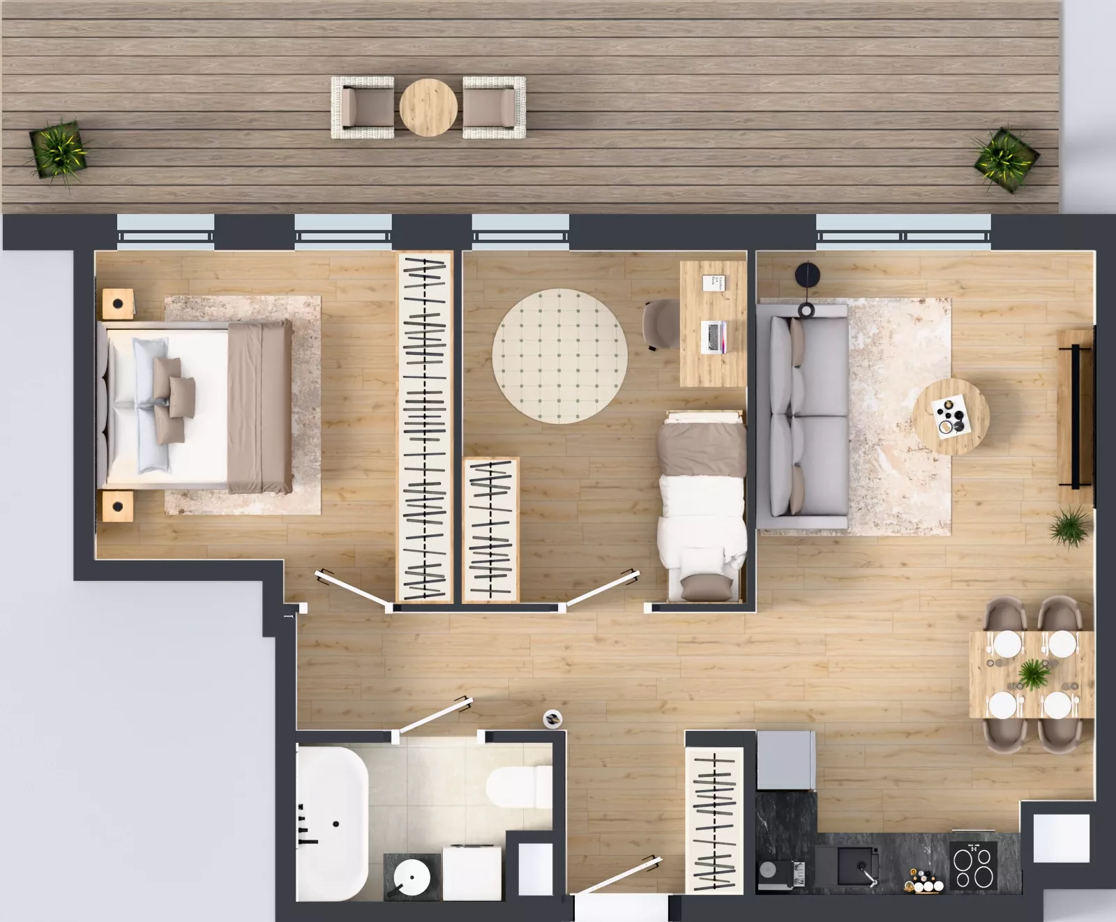 3 pokoje, mieszkanie 58,08 m², piętro 1, oferta nr 1, Panarea, Warszawa, Ursus, ul. Ryżowa