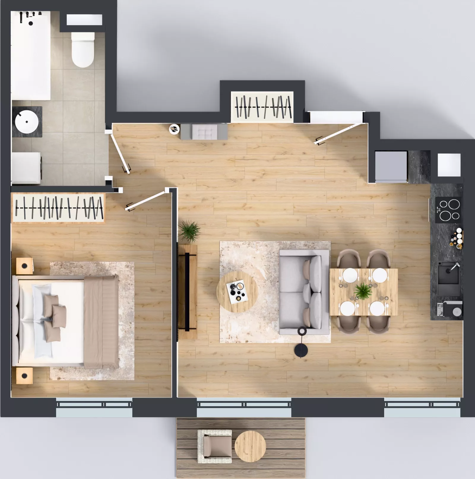 2 pokoje, mieszkanie 46,38 m², piętro 1, oferta nr 69, Panarea, Warszawa, Ursus, ul. Ryżowa