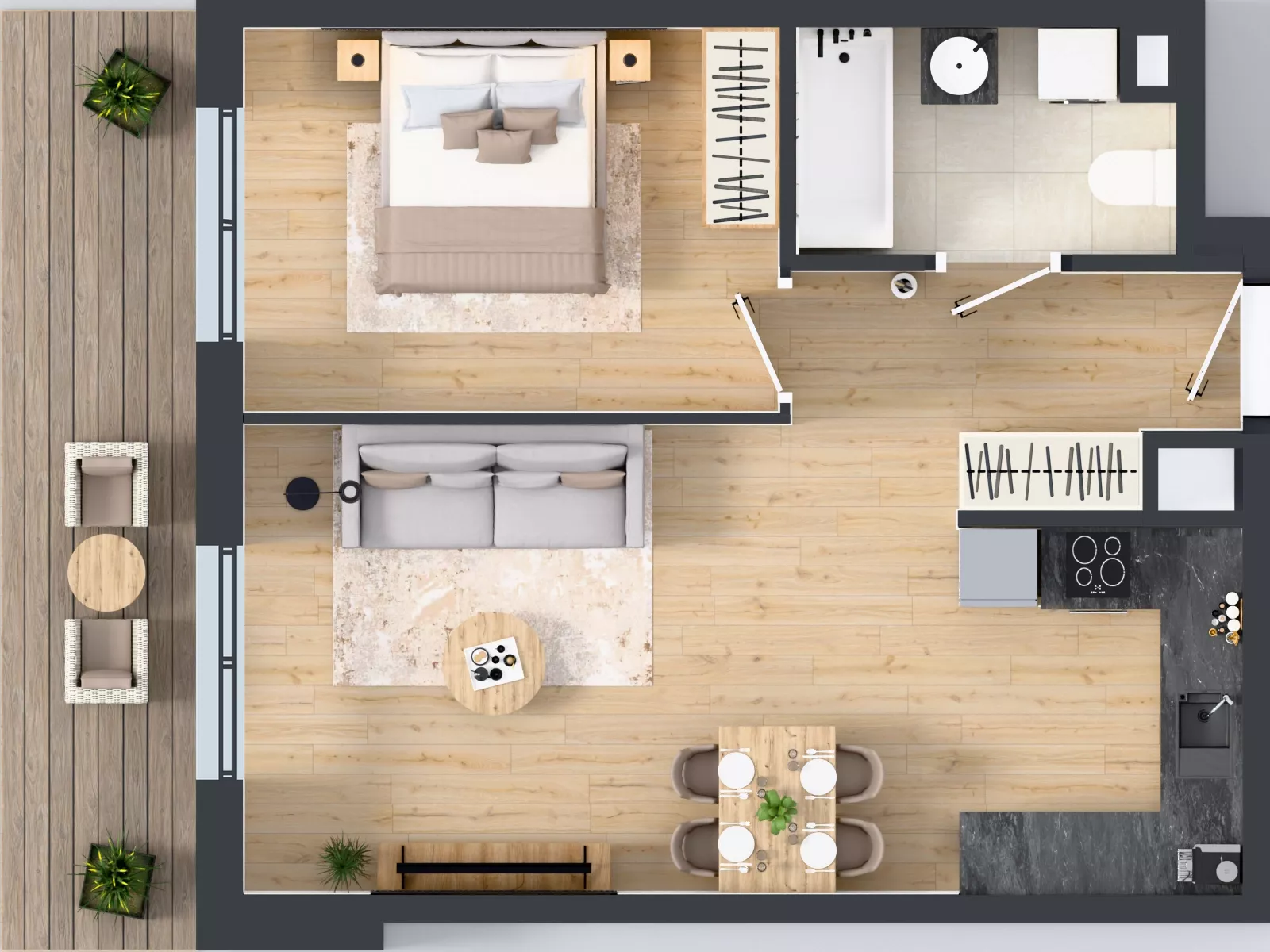 2 pokoje, mieszkanie 47,66 m², piętro 1, oferta nr 140, Panarea, Warszawa, Ursus, ul. Ryżowa