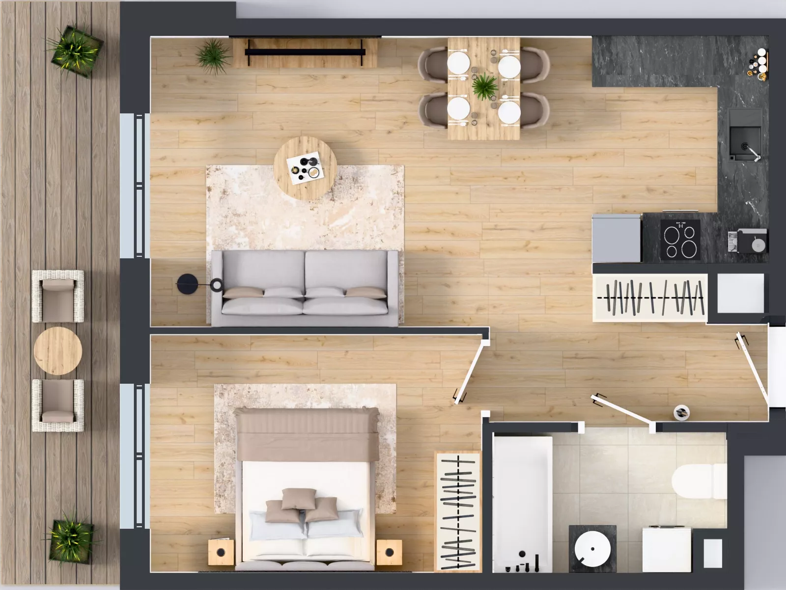2 pokoje, mieszkanie 47,67 m², piętro 1, oferta nr 141, Panarea, Warszawa, Ursus, ul. Ryżowa