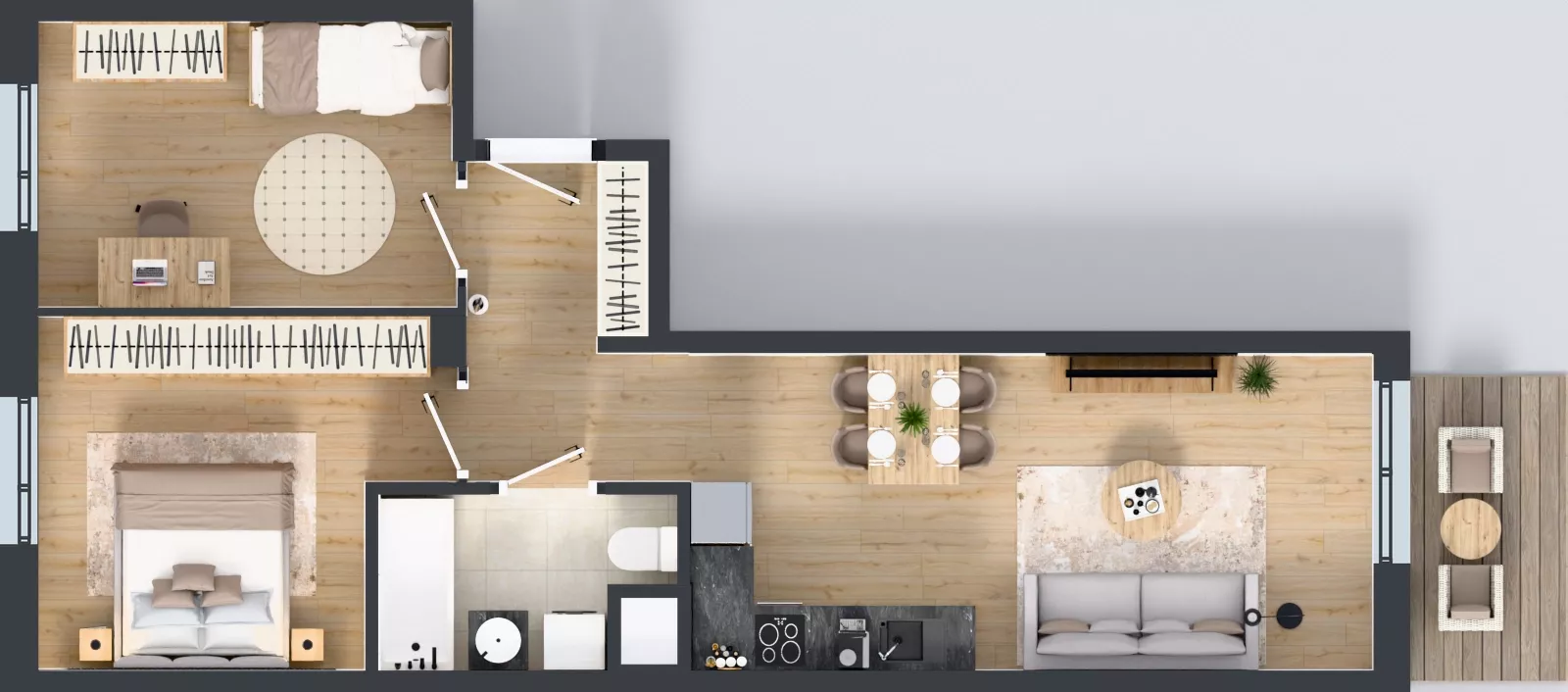 3 pokoje, mieszkanie 55,22 m², piętro 2, oferta nr 24, Panarea, Warszawa, Ursus, ul. Ryżowa