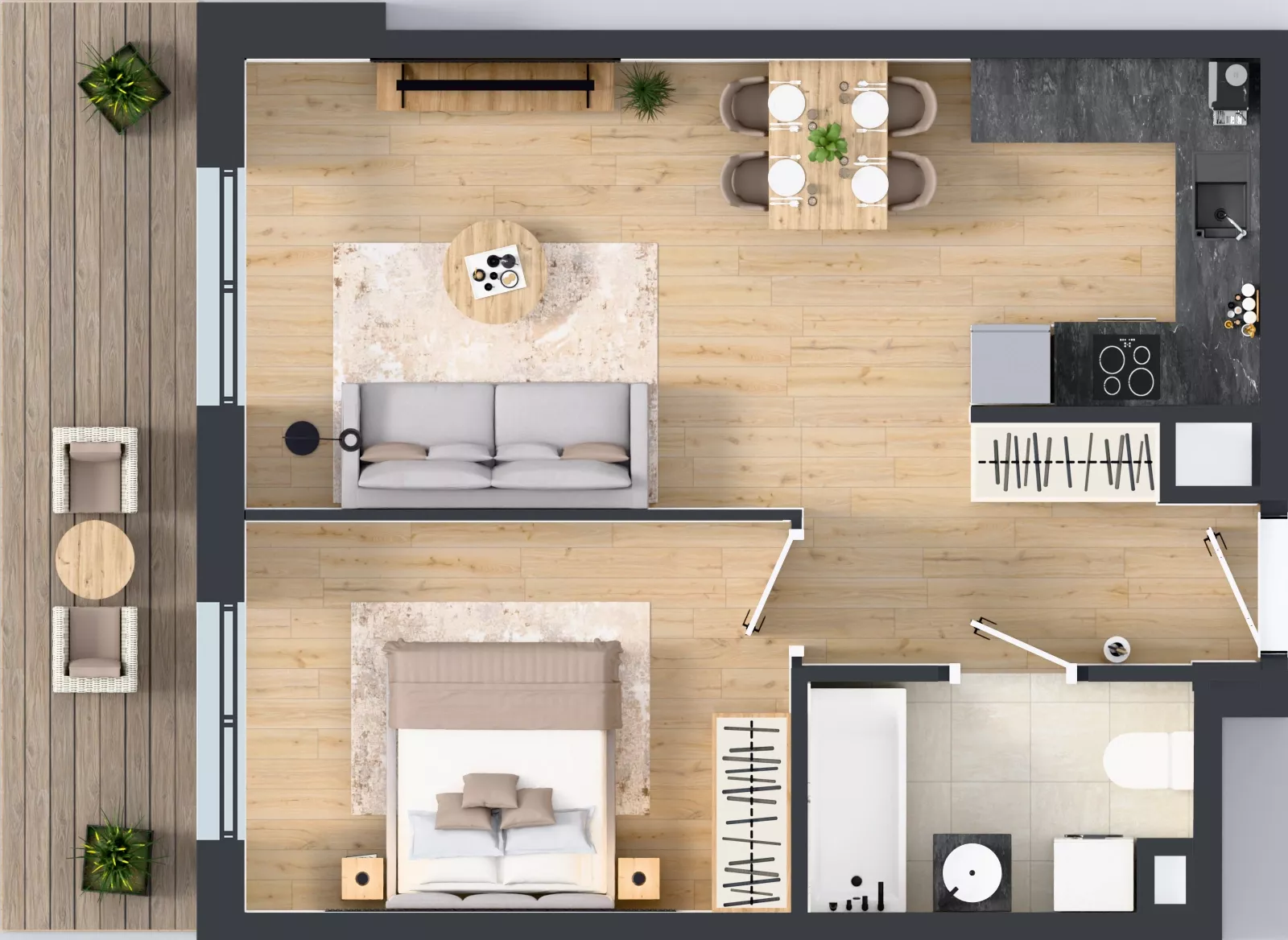 2 pokoje, mieszkanie 46,02 m², piętro 2, oferta nr 129, Panarea, Warszawa, Ursus, ul. Ryżowa
