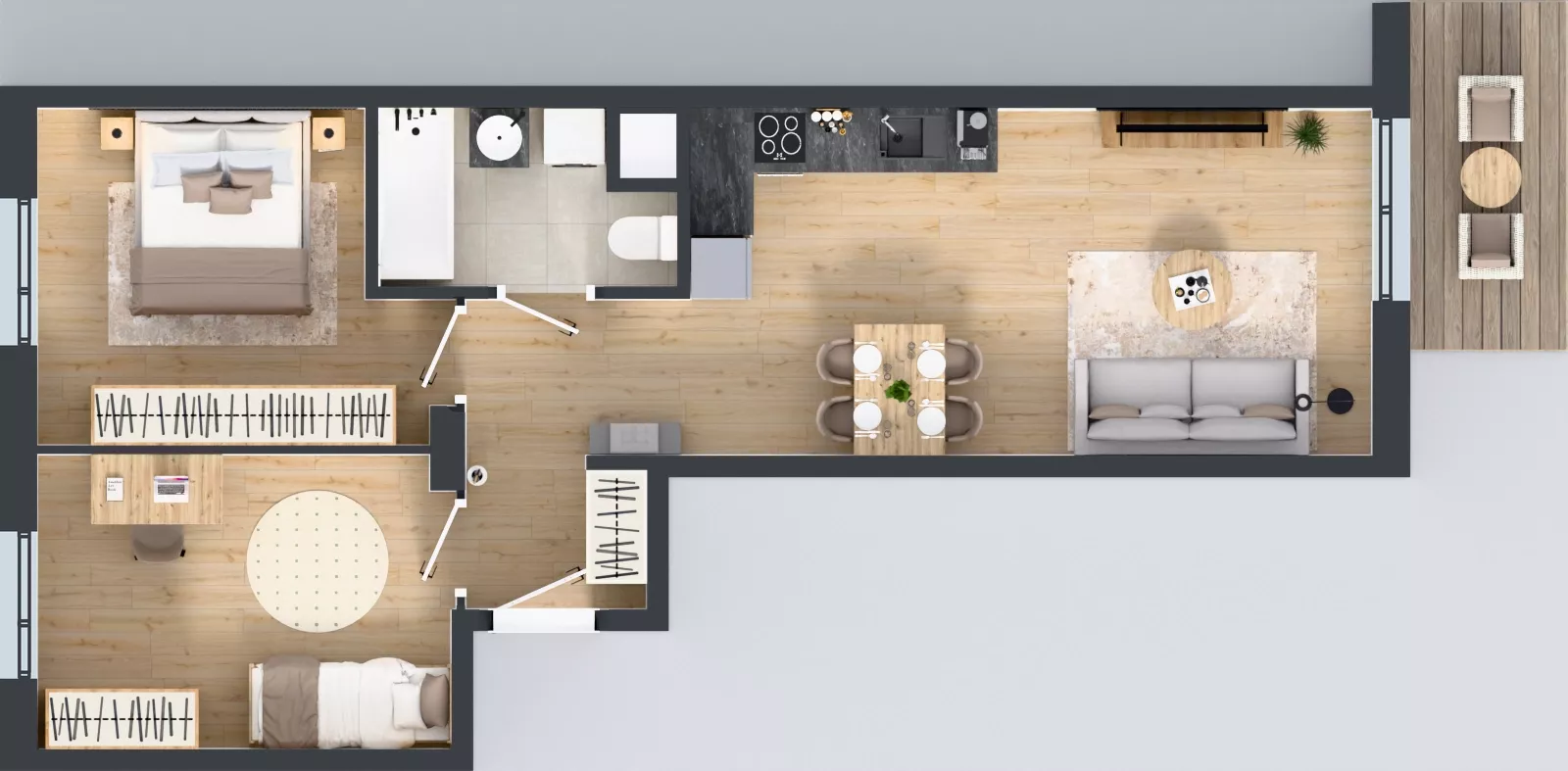 3 pokoje, mieszkanie 56,87 m², piętro 3, oferta nr 25, Panarea, Warszawa, Ursus, ul. Ryżowa