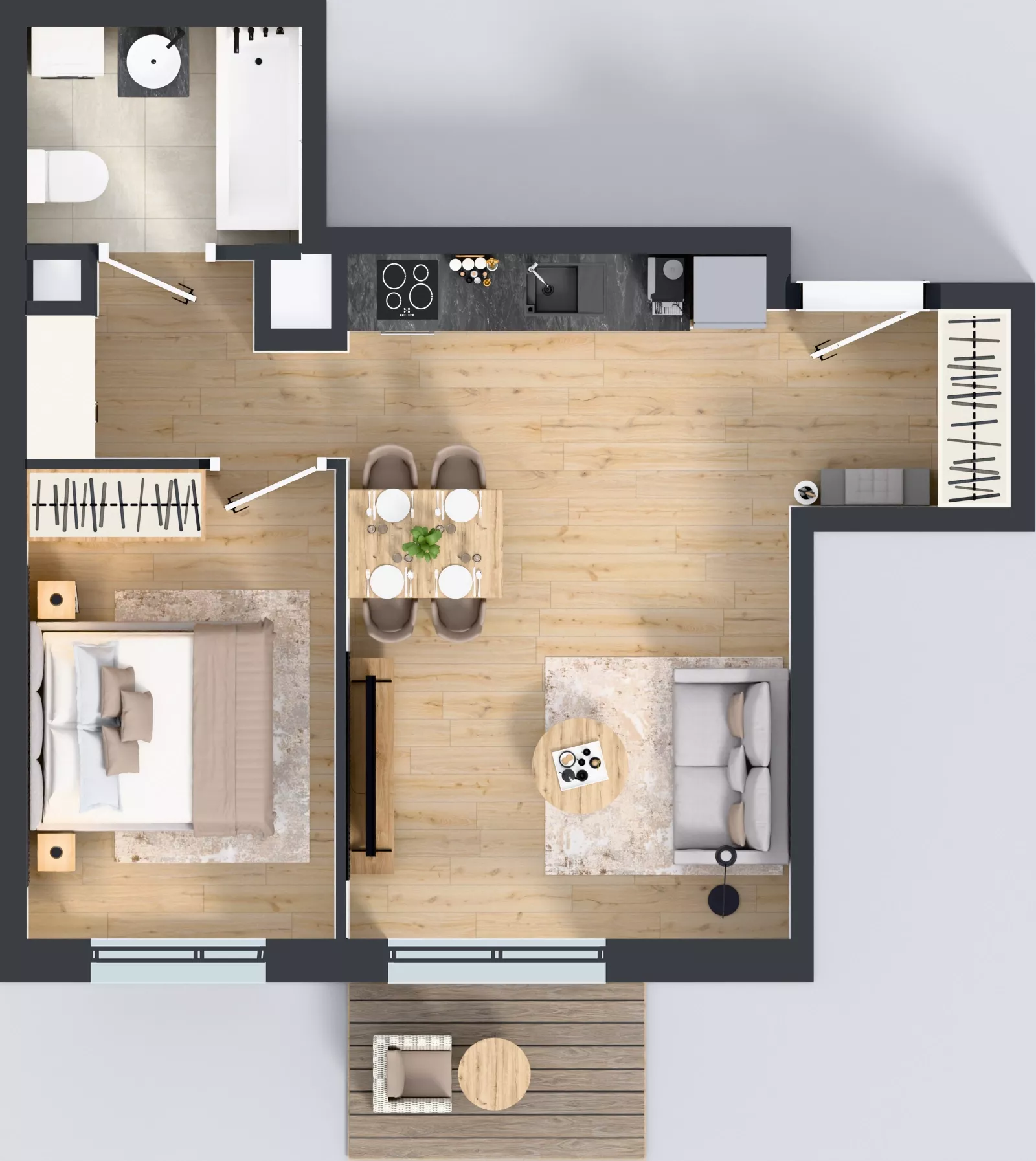 2 pokoje, mieszkanie 40,73 m², piętro 3, oferta nr 53, Panarea, Warszawa, Ursus, ul. Ryżowa