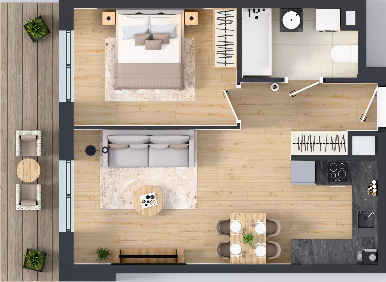 2 pokoje, mieszkanie 46,02 m², piętro 3, oferta nr 132, Panarea, Warszawa, Ursus, ul. Ryżowa