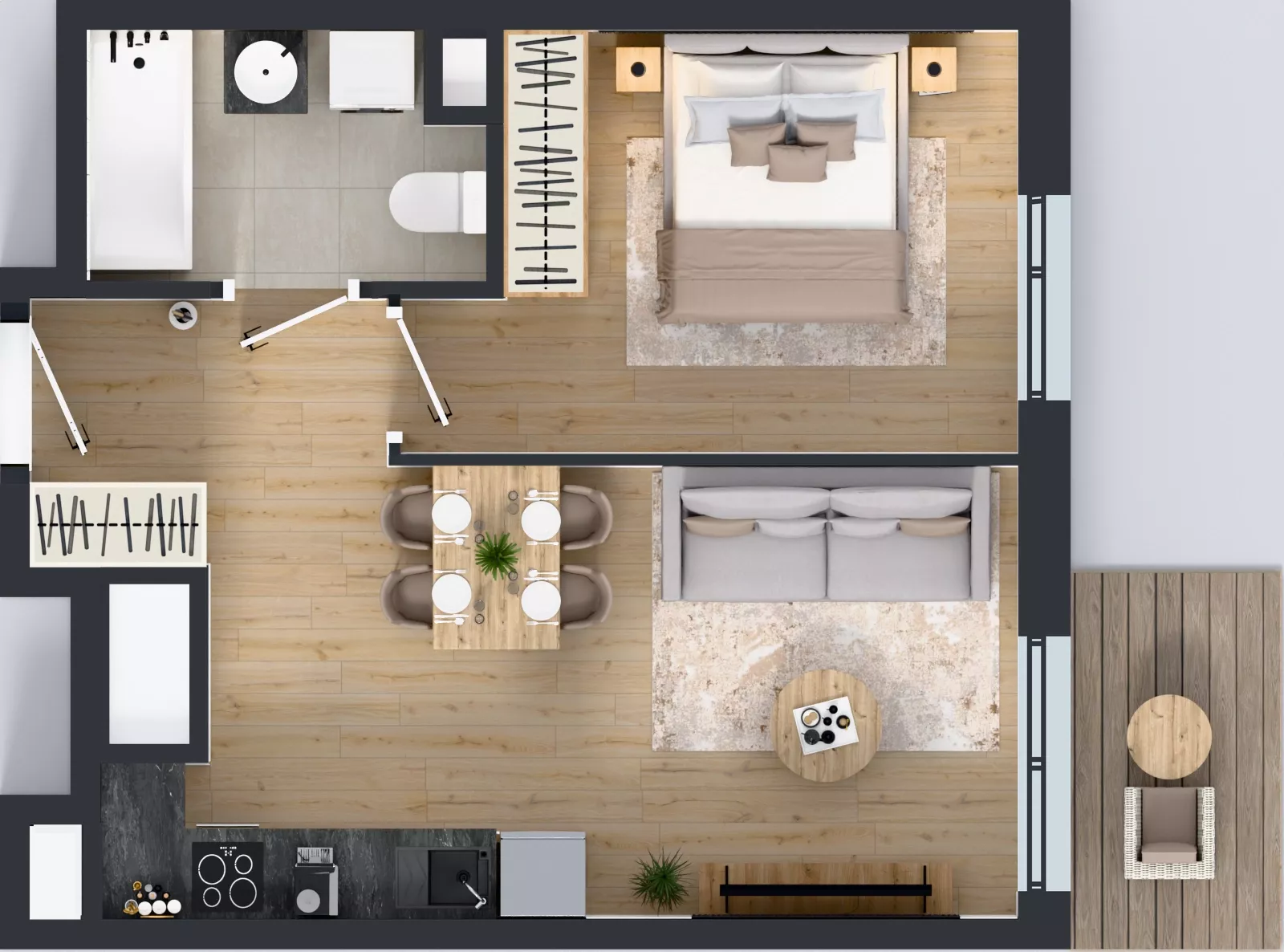 2 pokoje, mieszkanie 38,87 m², piętro 4, oferta nr 14, Panarea, Warszawa, Ursus, ul. Ryżowa