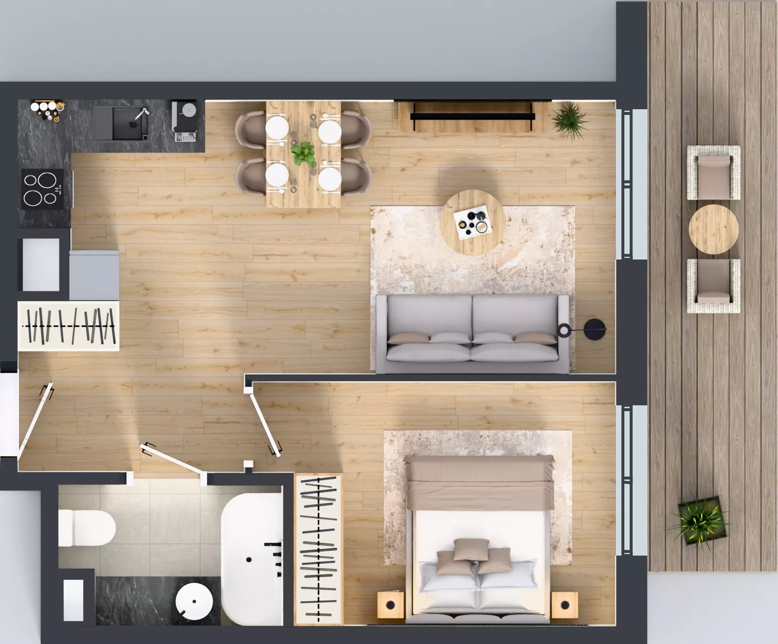 2 pokoje, mieszkanie 41,65 m², piętro 4, oferta nr 57, Panarea, Warszawa, Ursus, ul. Ryżowa