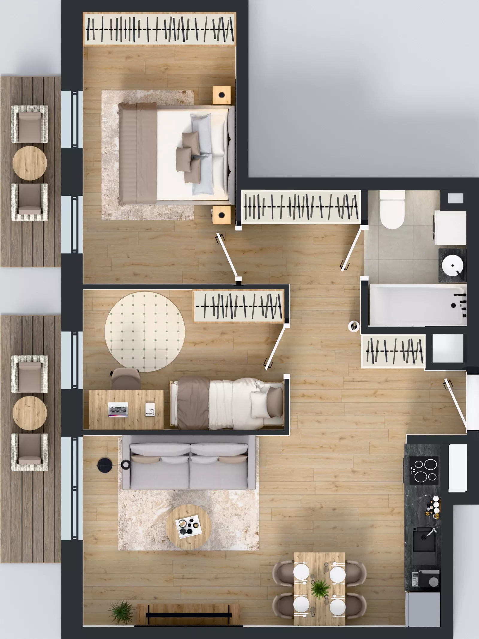 3 pokoje, mieszkanie 55,10 m², piętro 4, oferta nr 16, Panarea, Warszawa, Ursus, ul. Ryżowa