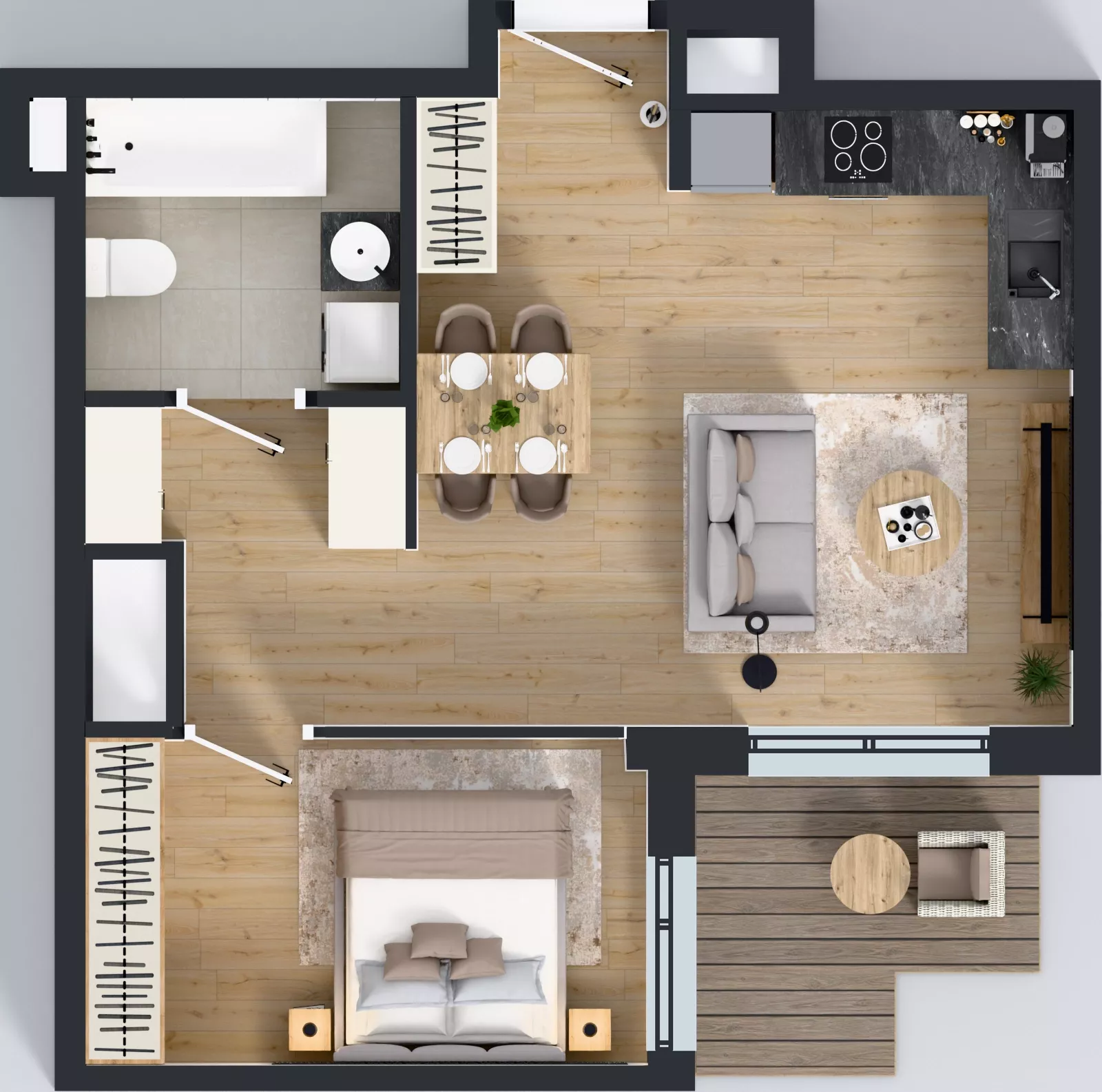 2 pokoje, mieszkanie 42,87 m², piętro 4, oferta nr 100, Panarea, Warszawa, Ursus, ul. Ryżowa