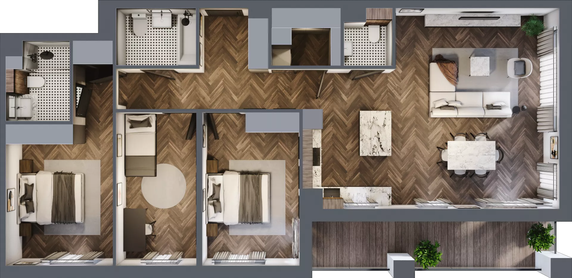 4 pokoje, mieszkanie 106,55 m², piętro 4, oferta nr E.4M18, Nowa Wałowa, Gdańsk, Śródmieście, ul. Stępkarska / Wiosna Ludów