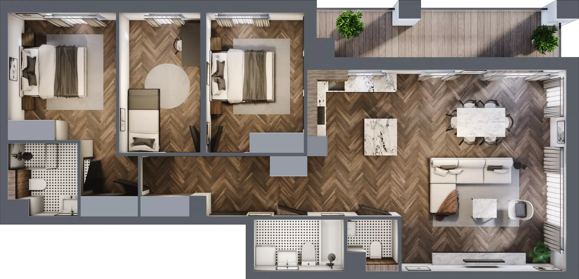 4 pokoje, mieszkanie 98,40 m², piętro 5, oferta nr E.5M17, Nowa Wałowa, Gdańsk, Śródmieście, ul. Stępkarska / Wiosna Ludów