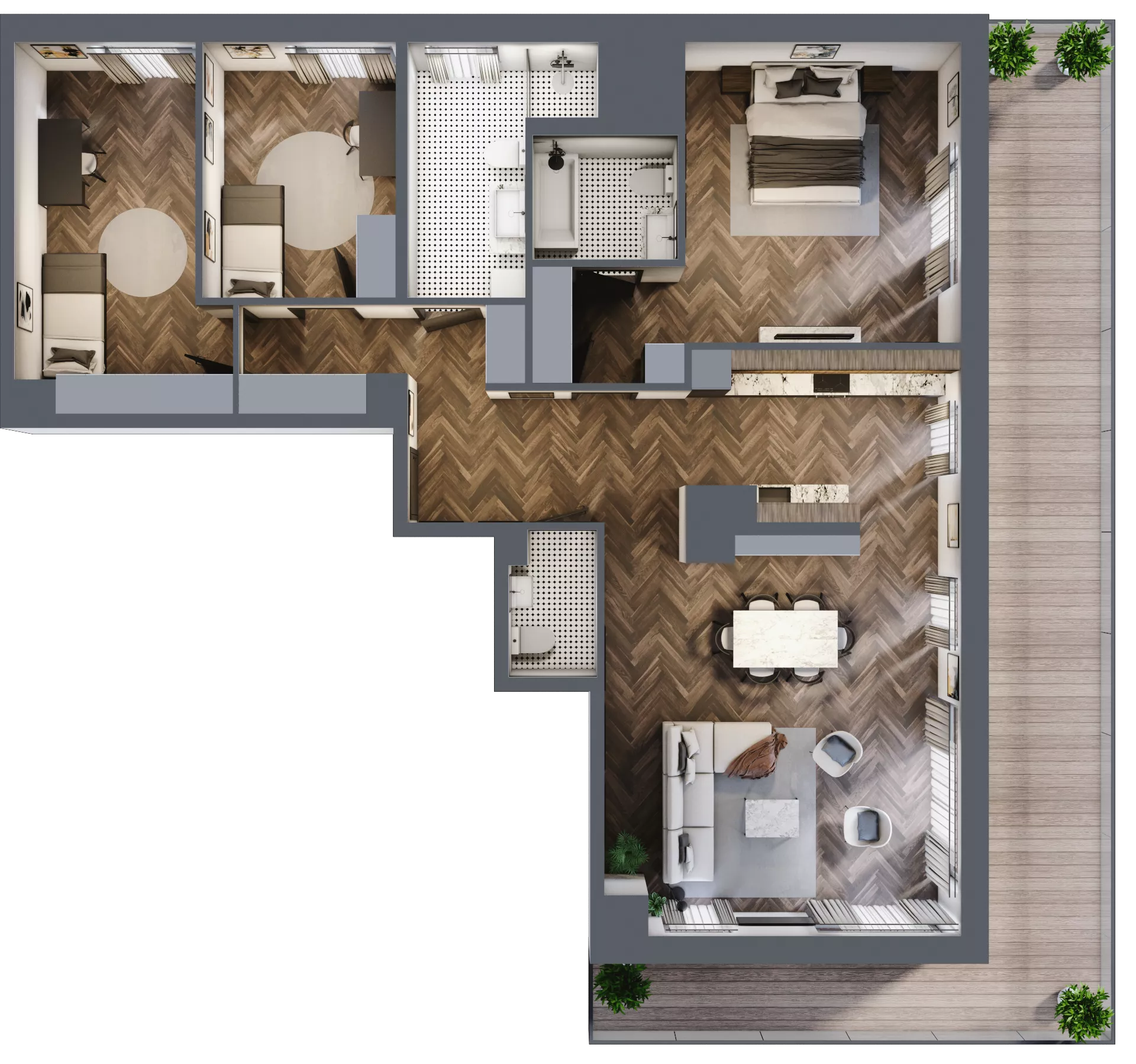 4 pokoje, mieszkanie 120,78 m², piętro 6, oferta nr E.6M17, Nowa Wałowa, Gdańsk, Śródmieście, ul. Stępkarska / Wiosna Ludów
