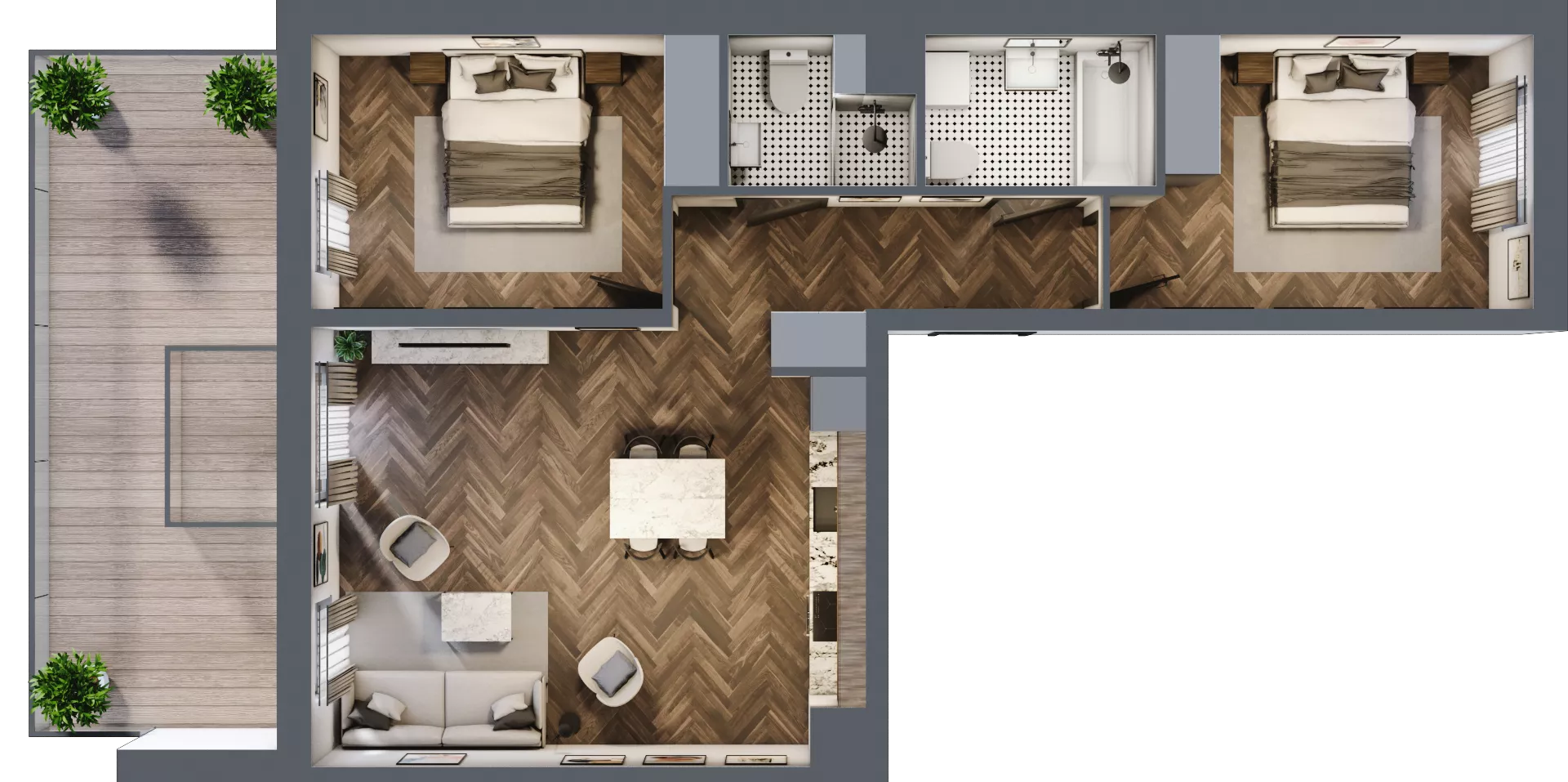 3 pokoje, mieszkanie 66,33 m², piętro 1, oferta nr E.1M19, Nowa Wałowa, Gdańsk, Śródmieście, ul. Stępkarska / Wiosna Ludów