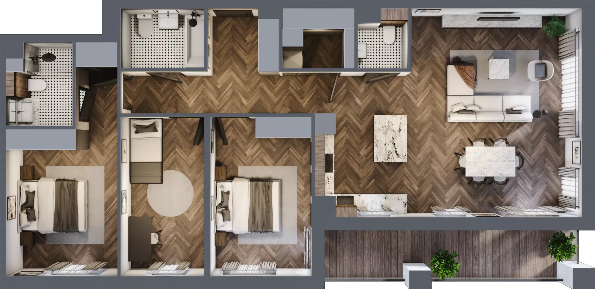 4 pokoje, mieszkanie 106,55 m², piętro 2, oferta nr E.2M18, Nowa Wałowa, Gdańsk, Śródmieście, ul. Stępkarska / Wiosna Ludów