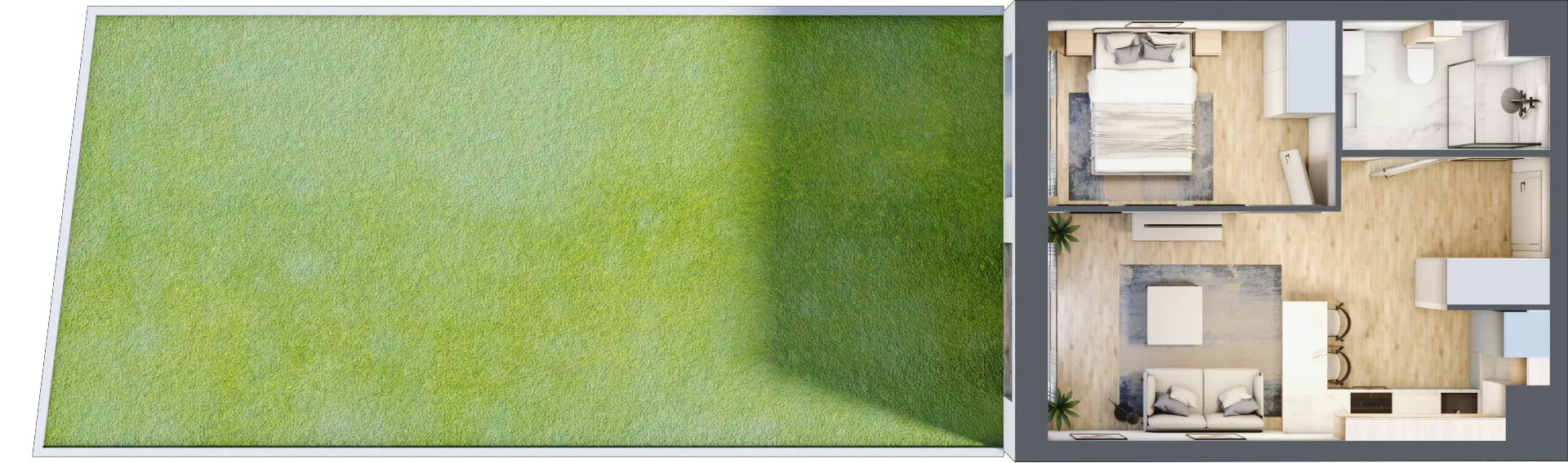 2 pokoje, mieszkanie 34,88 m², parter, oferta nr A1/0/8, Metr Kwadrat, Wrocław, Nowy Dwór, ul. Nowodworska 17B