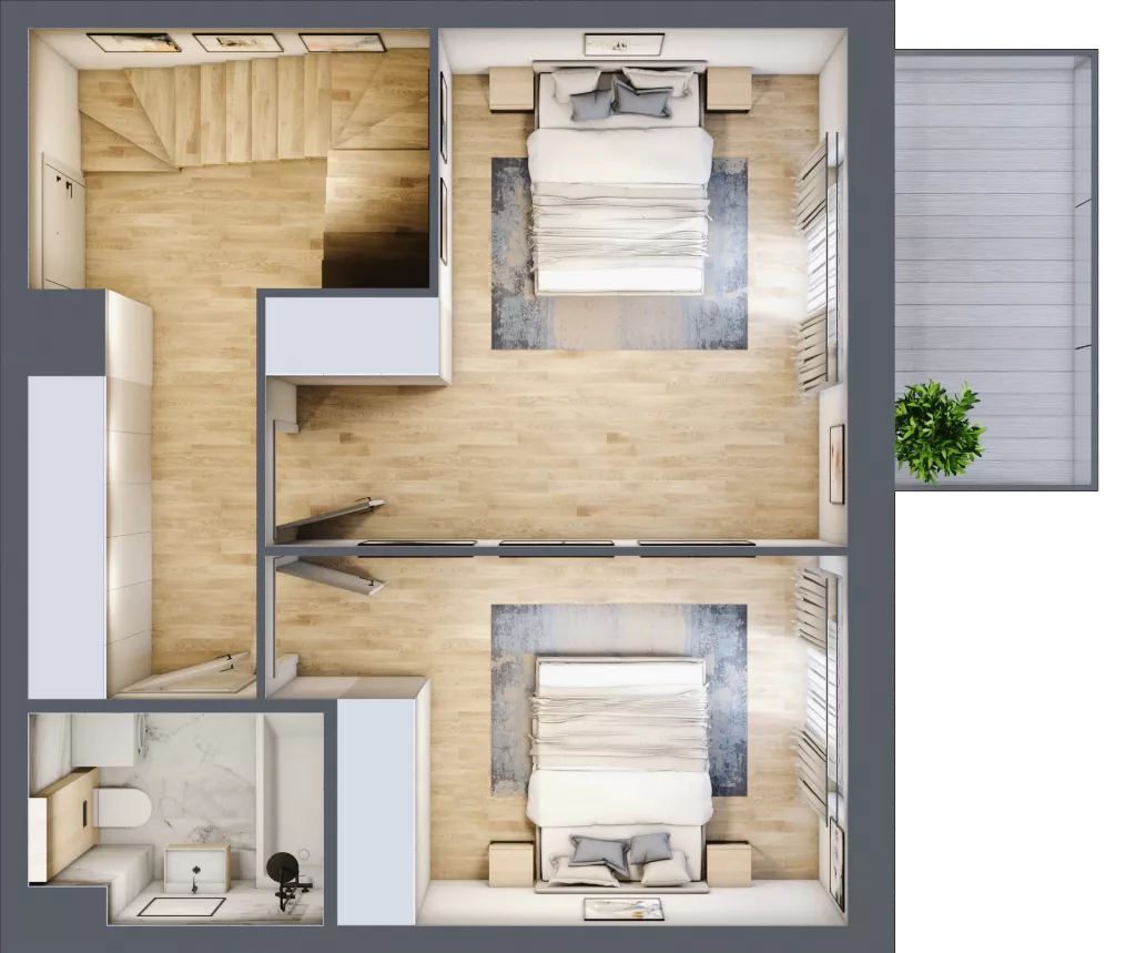 4 pokoje, mieszkanie 104,45 m², piętro 3, oferta nr 2_45, Ogrody Wiślane VI, Warszawa, Białołęka, Tarchomin, ul. Aluzyjna 12
