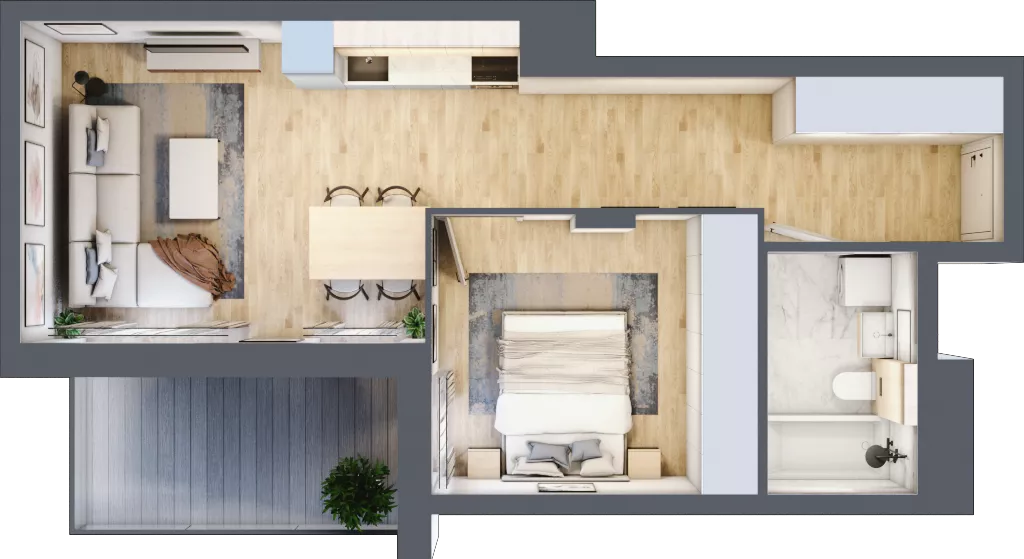 2 pokoje, mieszkanie 46,60 m², piętro 1, oferta nr 2_13, Ogrody Wiślane VI, Warszawa, Białołęka, Tarchomin, ul. Aluzyjna 12