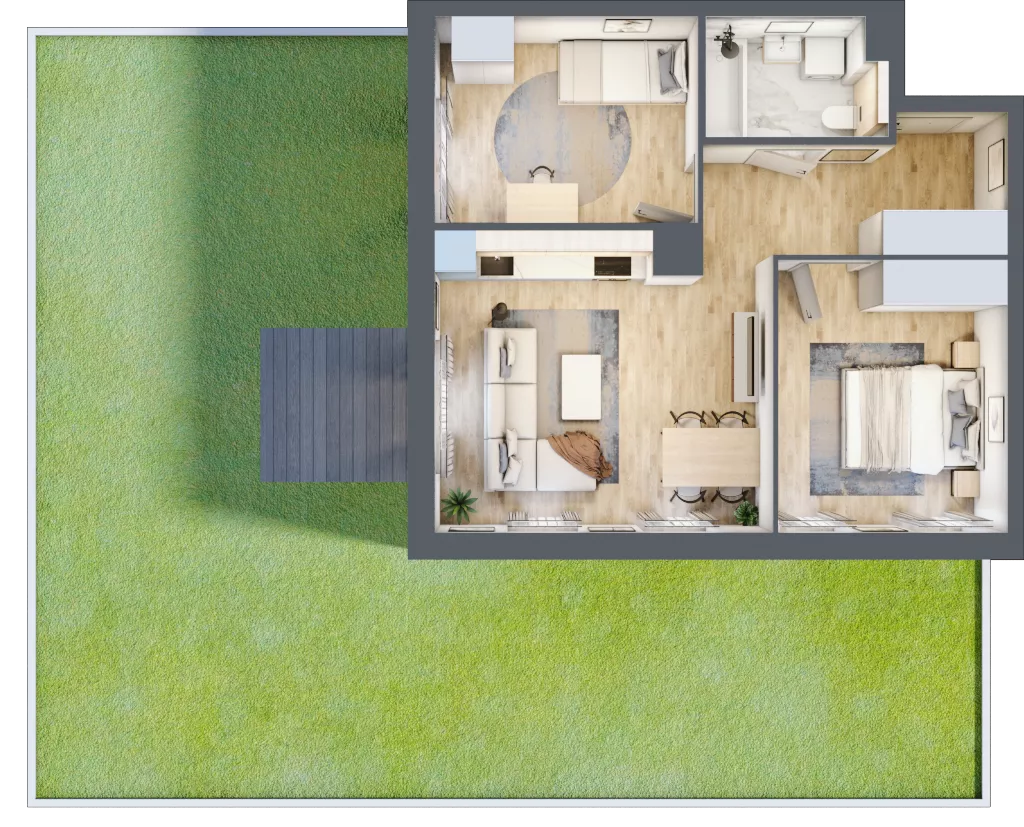 3 pokoje, mieszkanie 58,99 m², parter, oferta nr 2_5, Ogrody Wiślane VI, Warszawa, Białołęka, Tarchomin, ul. Aluzyjna 12