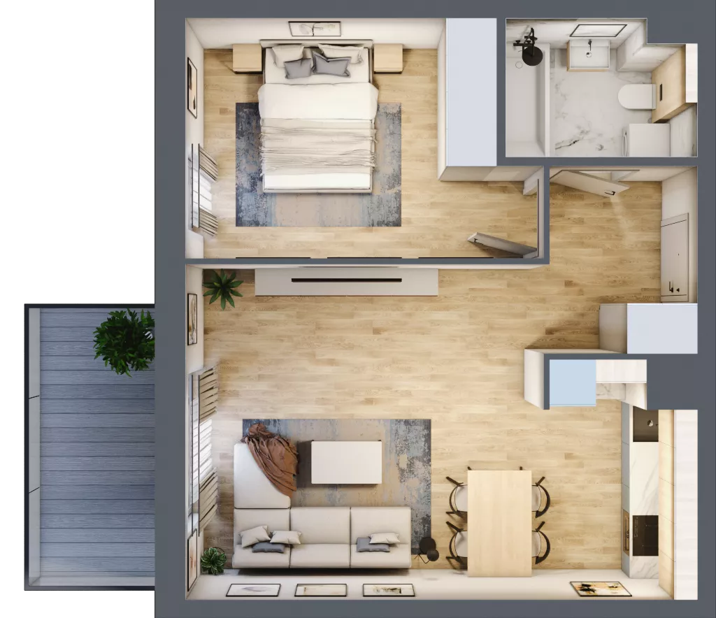 2 pokoje, mieszkanie 48,52 m², piętro 3, oferta nr 2_38, Ogrody Wiślane VI, Warszawa, Białołęka, Tarchomin, ul. Aluzyjna 12
