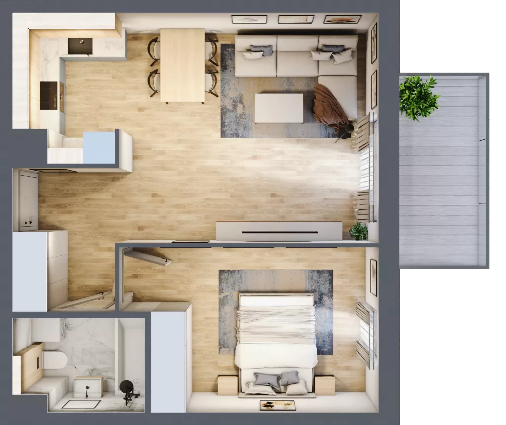 2 pokoje, mieszkanie 50,38 m², piętro 2, oferta nr 2_34, Ogrody Wiślane VI, Warszawa, Białołęka, Tarchomin, ul. Aluzyjna 12