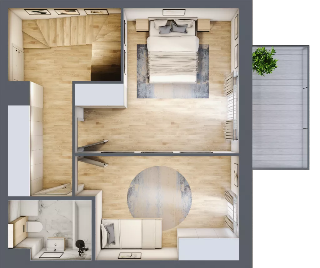 4 pokoje, mieszkanie 100,05 m², piętro 3, oferta nr 2_46, Ogrody Wiślane VI, Warszawa, Białołęka, Tarchomin, ul. Aluzyjna 12