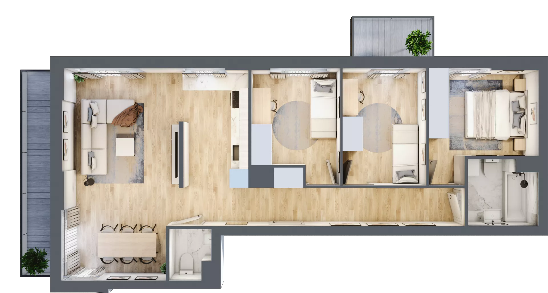 4 pokoje, mieszkanie 81,22 m², piętro 1, oferta nr B2-C119, Warszawski Świt Etap IX, Warszawa, Targówek, Bródno, ul. Warszawski Świt 5