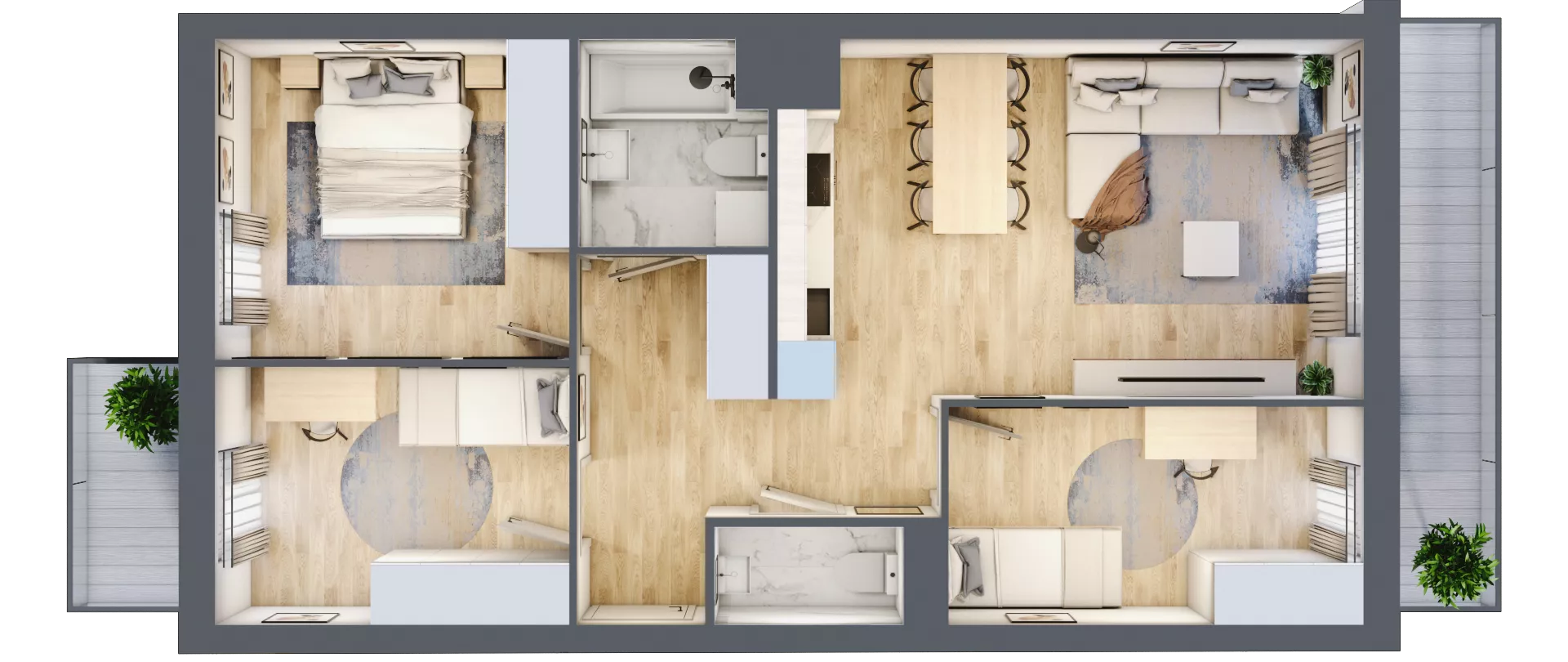 4 pokoje, mieszkanie 68,08 m², piętro 5, oferta nr B2-C143, Warszawski Świt Etap IX, Warszawa, Targówek, Bródno, ul. Warszawski Świt 5