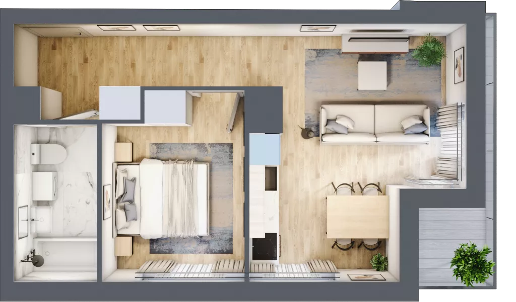 2 pokoje, mieszkanie 39,97 m², piętro 7, oferta nr B2-B113, Warszawski Świt Etap IX, Warszawa, Targówek, Bródno, ul. Warszawski Świt 5