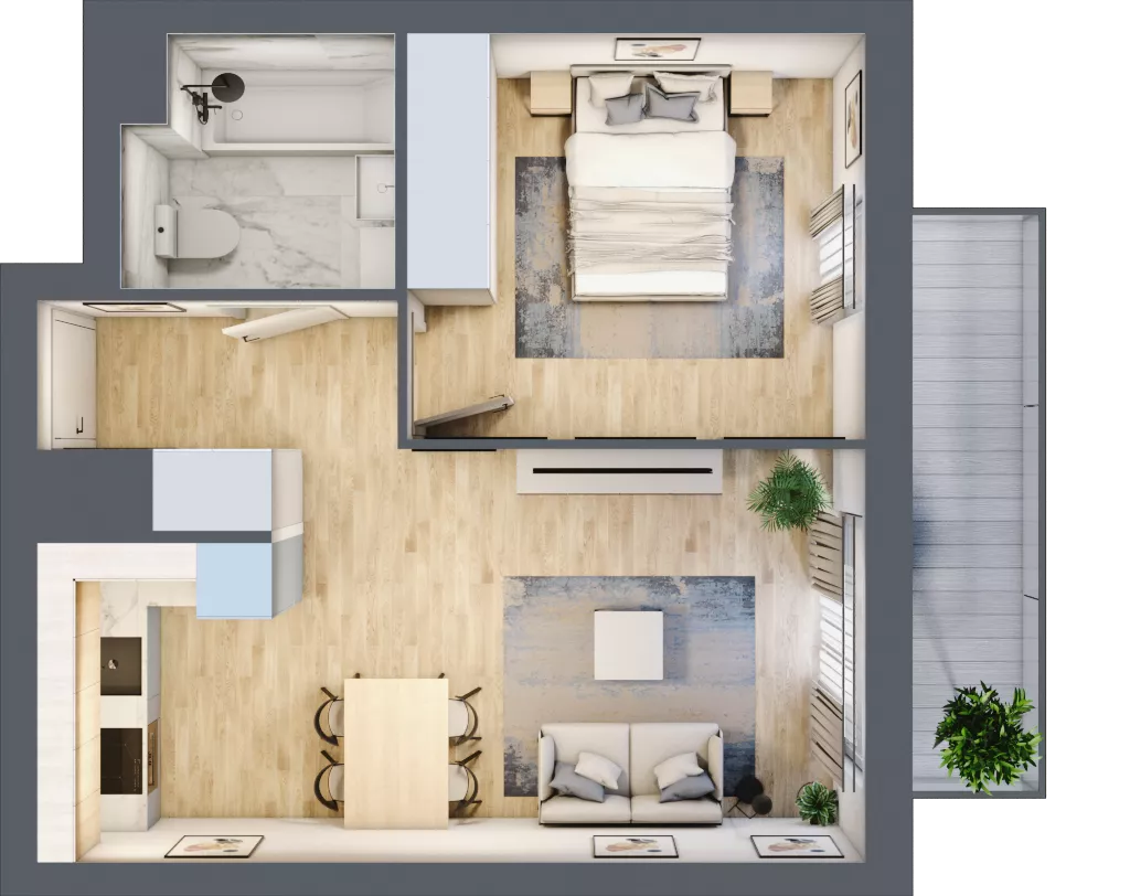 2 pokoje, mieszkanie 40,21 m², piętro 7, oferta nr B2-C150, Warszawski Świt Etap IX, Warszawa, Targówek, Bródno, ul. Warszawski Świt 5