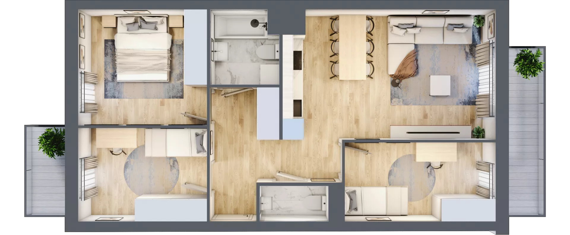 4 pokoje, mieszkanie 68,08 m², piętro 7, oferta nr B2-C151, Warszawski Świt Etap IX, Warszawa, Targówek, Bródno, ul. Warszawski Świt 5