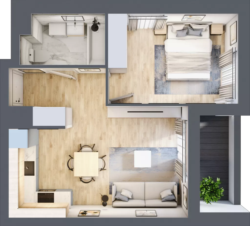 2 pokoje, mieszkanie 39,70 m², piętro 8, oferta nr E1-A083, Warszawski Świt Etap X, Warszawa, Targówek, Bródno, ul. Warszawski Świt