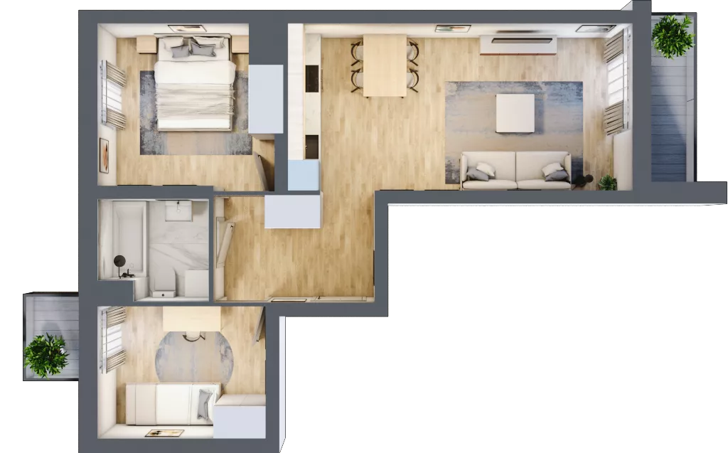 3 pokoje, mieszkanie 53,51 m², piętro 5, oferta nr E2-C139, Warszawski Świt Etap XI, Warszawa, Targówek, Bródno, ul. Warszawski Świt