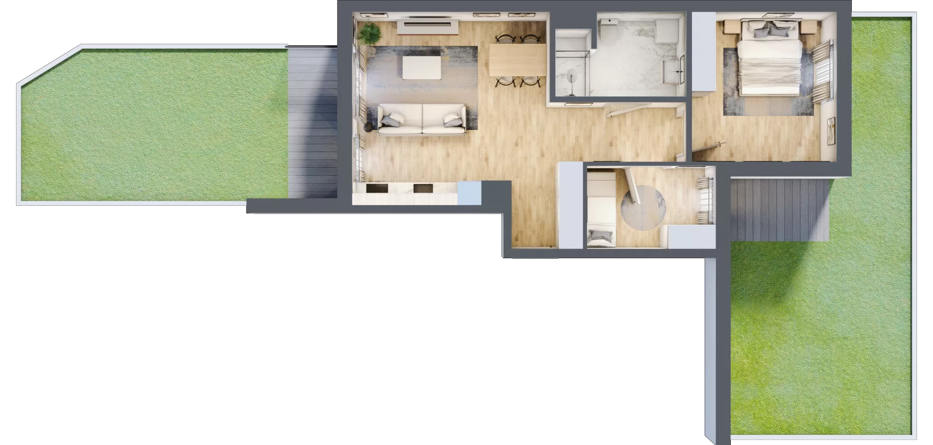 3 pokoje, mieszkanie 59,06 m², parter, oferta nr B49, Zakątek Włochy, Warszawa, Włochy, ul. Robotnicza 11/13