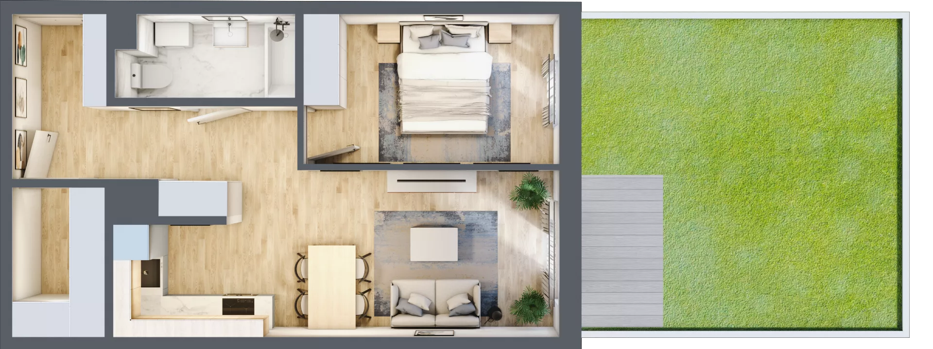 2 pokoje, mieszkanie 48,21 m², parter, oferta nr C67, Zakątek Włochy, Warszawa, Włochy, ul. Robotnicza 11/13