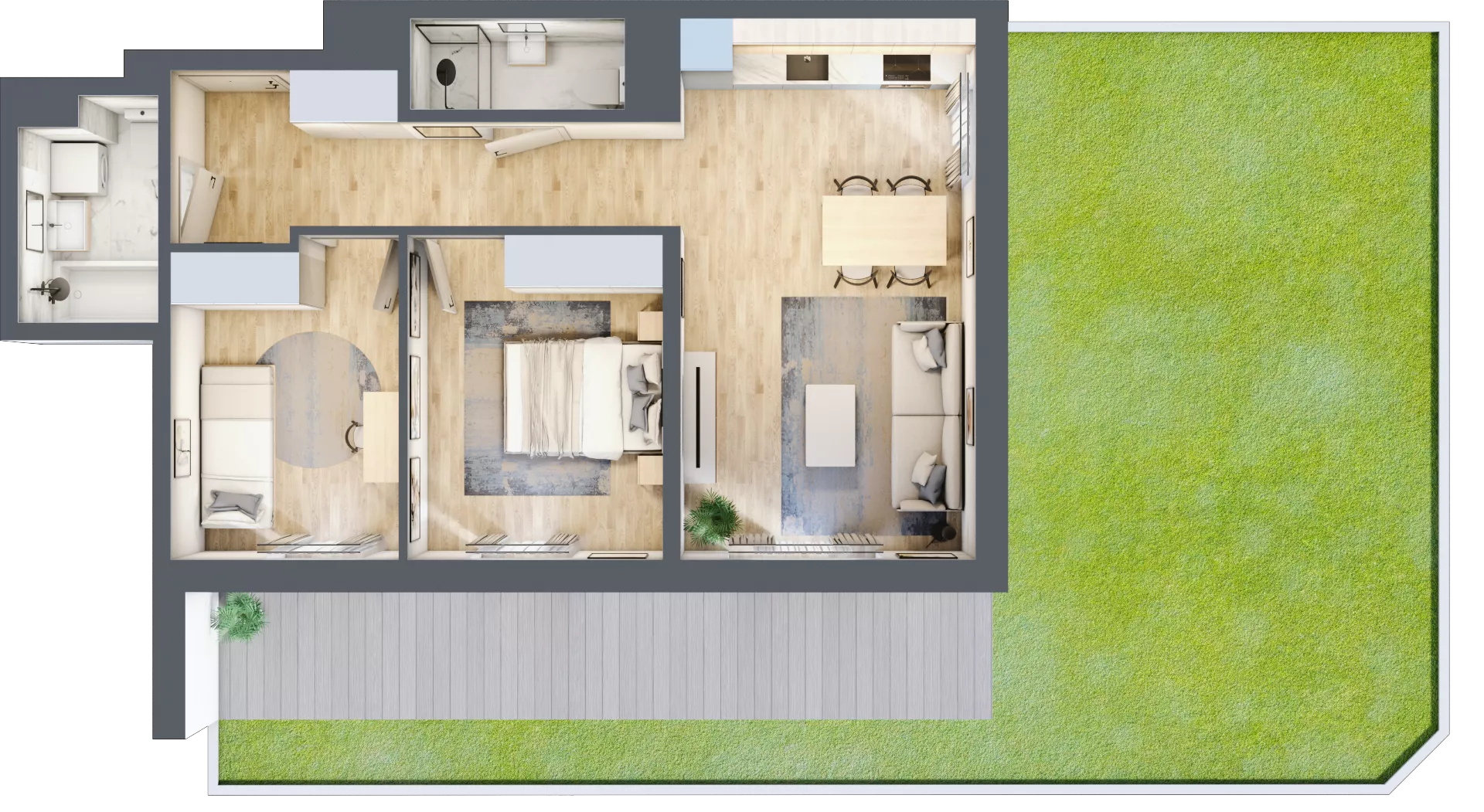 3 pokoje, mieszkanie 57,65 m², parter, oferta nr A07, Zakątek Włochy, Warszawa, Włochy, ul. Robotnicza 11/13