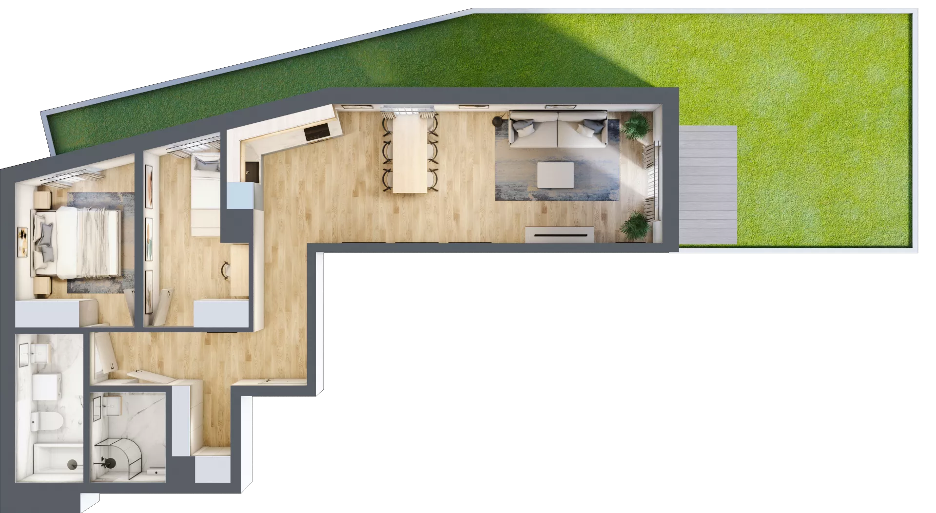 3 pokoje, mieszkanie 66,97 m², parter, oferta nr C61, Zakątek Włochy, Warszawa, Włochy, ul. Robotnicza 11/13