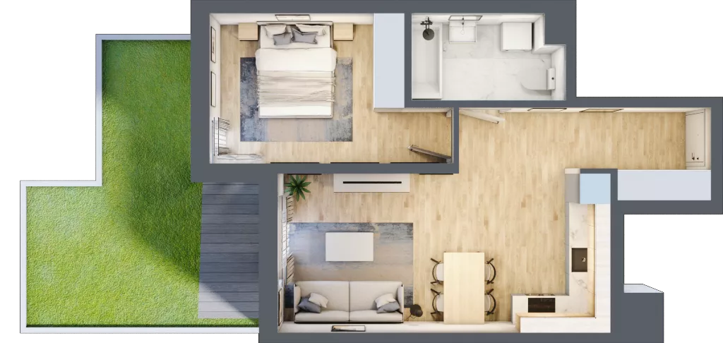 2 pokoje, mieszkanie 45,70 m², parter, oferta nr A11, Zakątek Włochy, Warszawa, Włochy, ul. Robotnicza 11/13